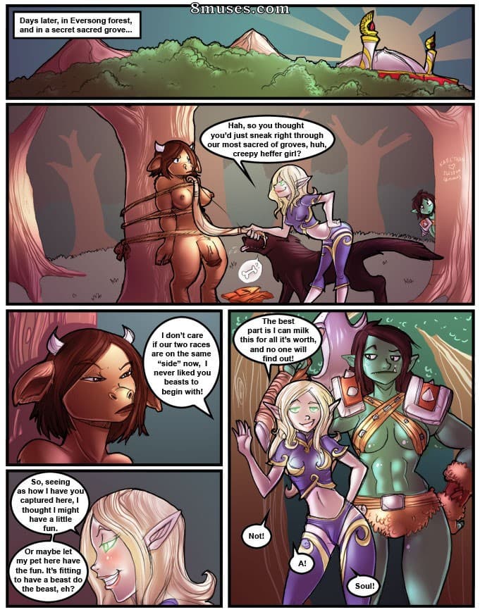 Belf Tauren and Orc w dog cover