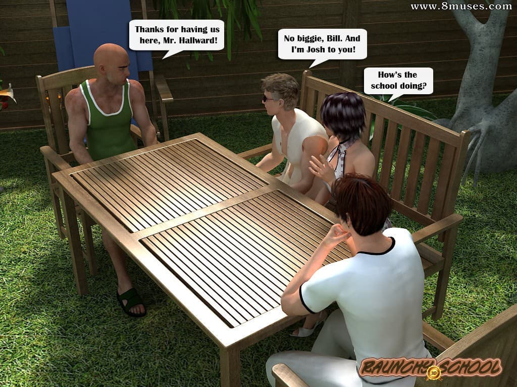 Threesome With a Sexy Milf in Backyard cover