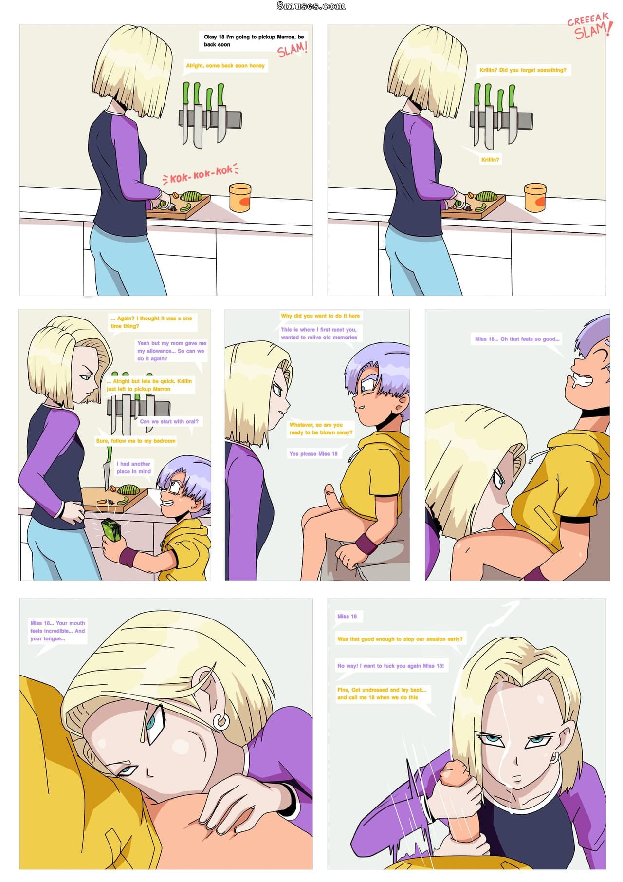 Trunks x Android 18 cover